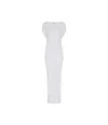 Jean Paul Gaultier Striped Ribbed Maxi Dress In White