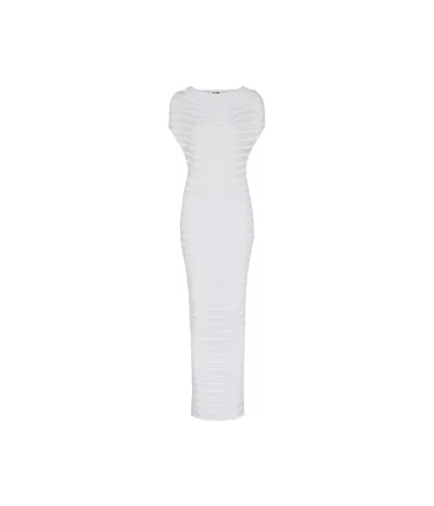 JEAN PAUL GAULTIER JEAN PAUL GAULTIER STRIPED FLARED MAXI DRESS
