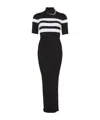 Jean Paul Gaultier Striped Knit Dress In Black
