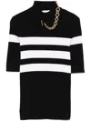 Jean Paul Gaultier The Viscose Knitted Short Sleeves Pullover In Black