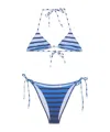 Jean Paul Gaultier Marinière Dégradé Bikini In Blue