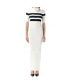 Jean Paul Gaultier Knitted Stripe Short Sleeve Dress In White