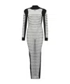Jean Paul Gaultier Striped Dress Featuring Contrast Panels In White