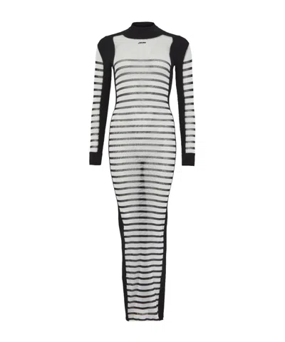 JEAN PAUL GAULTIER STRIPED LONG SLEEVE DRESS