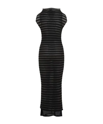JEAN PAUL GAULTIER STRIPED MAXI DRESS