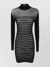 Jean Paul Gaultier Striped Mini Dress In Two In Animal Print