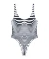 Jean Paul Gaultier Costume Con Stampa "mariniere Body Morphing" In White