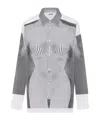 Jean Paul Gaultier Oversized Shirt In Printed Organza And Polyester In Multi