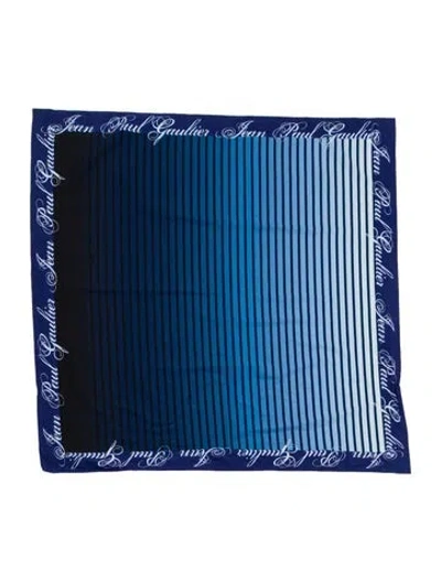 Pre-owned Jean Paul Gaultier Striped Scarf In Blue