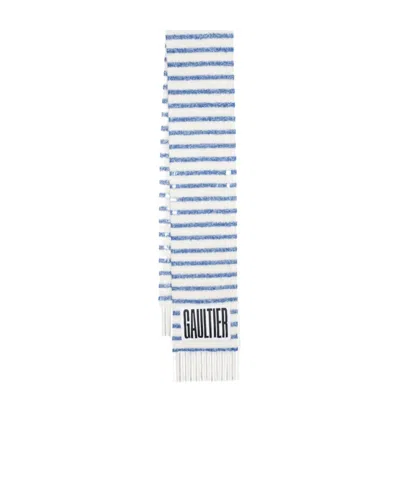 Jean Paul Gaultier Striped Scarves In Blue