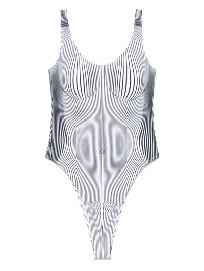 JEAN PAUL GAULTIER STRIPED SWIMSUIT