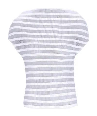 Jean Paul Gaultier Striped Top In White