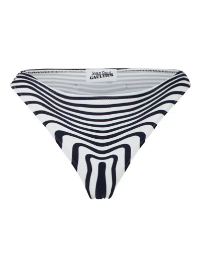 Jean Paul Gaultier Stripes Morphing Bikini Bottom In Multi
