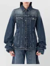 Jean Paul Gaultier Structured Blazer With Balloon Sleeves And Pockets In Blue