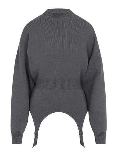 JEAN PAUL GAULTIER SUÉTER CUELLO REDONDO - GRIS
