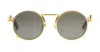Jean Paul Gaultier Oval Frame Sunglasses In Gold, Tortoise