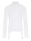 Jean Paul Gaultier Suspender-embellished Shirt In White