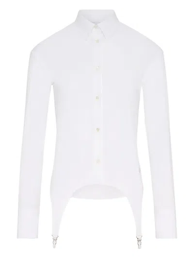 Jean Paul Gaultier Suspender-embellished Shirt In White