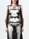Jean Paul Gaultier Body Lace Mariniere Top In Schwarz