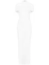 Jean Paul Gaultier Stretch-jersey Fringed Maxi Dress In White