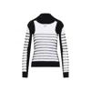 Jean Paul Gaultier Printed 'mariniere' Knit Pullover In White