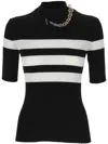 Jean Paul Gaultier The Viscose Knitted Short Sleeves Pullover In Black