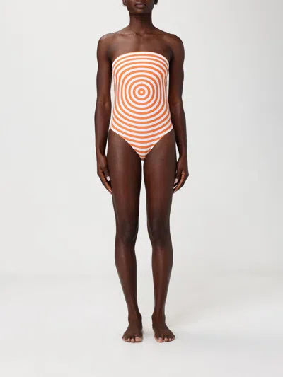 Jean Paul Gaultier Swimsuit  Woman Color White In Orange