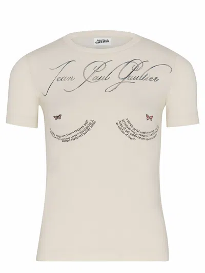Jean Paul Gaultier T-shirt In Beige
