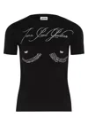 Jean Paul Gaultier Cotton Asymetric T-shirt Printed ''tattoo" In Black