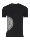 Jean Paul Gaultier Graphic Print Crew Neck Short Sleeve Top In Black