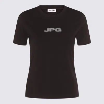 JEAN PAUL GAULTIER JEAN PAUL GAULTIER BLACK COTTON T-SHIRT