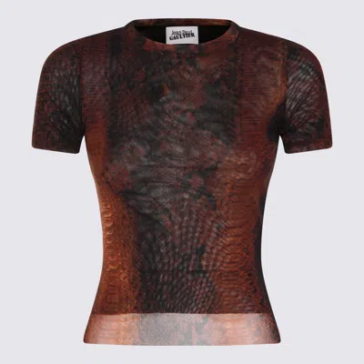 Jean Paul Gaultier T-shirt E Polo Brown/black