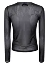 Jean Paul Gaultier Black Semi-sheer Top In Black