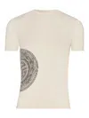 Jean Paul Gaultier Crewneck Graphic Print Laurel Printed Short Sleeves In White