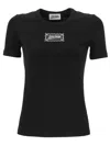 Jean Paul Gaultier Stretch Cotton Jersey Fitted T-shirt In Black