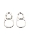 Jean Paul Gaultier Tab Motif Earrings In Metallic
