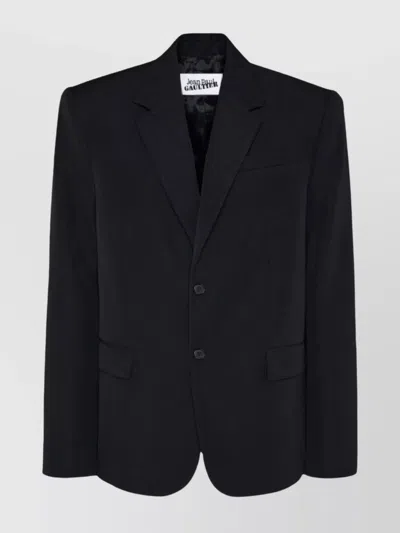 Jean Paul Gaultier Tailored Jacket Featuring Corset Detail In Black