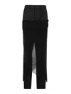 Jean Paul Gaultier Tailored Pant With Mesh Sarong In Black