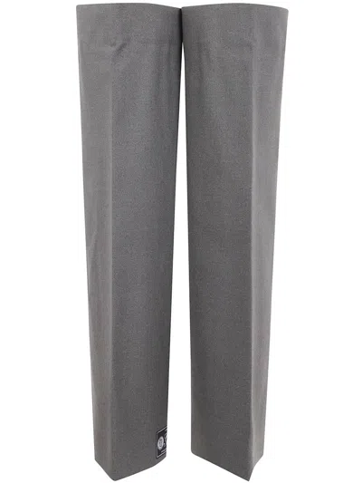 Jean Paul Gaultier Floating Legs Tailored Leg Warmers In Gray