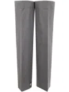 Jean Paul Gaultier Floating Legs Tailored Leg Warmers In Gray