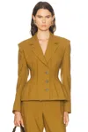 Jean Paul Gaultier Tailoring Wool Basque Jacket In Multi