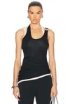 Jean Paul Gaultier Asymmetric Layered Buckled Ribbed Cotton-jersey Tank