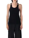 Jean Paul Gaultier Double Buckle Racerback Tank Top In Black