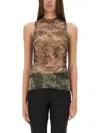 Jean Paul Gaultier Graphic Print Racerback Tank Top