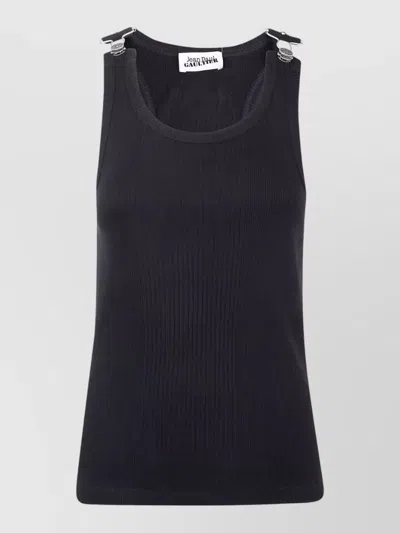 Jean Paul Gaultier Women Black Sleeveless Tank Top, Xs Luxury Tops For Women Darveys