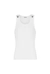 Jean Paul Gaultier Ribbed Texture Sleeveless Tank Top With Double Buckle Hardware