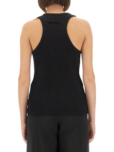 Jean Paul Gaultier Tank Top Piercing Detail In Black