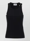 Jean Paul Gaultier Tank Top With Gold-tone Hardware And Ribbed Texture