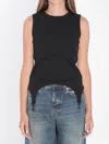Jean Paul Gaultier Tank Top With Lingerie Garter In Black