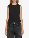 Jean Paul Gaultier Tank Top With Lingerie Garter In Black